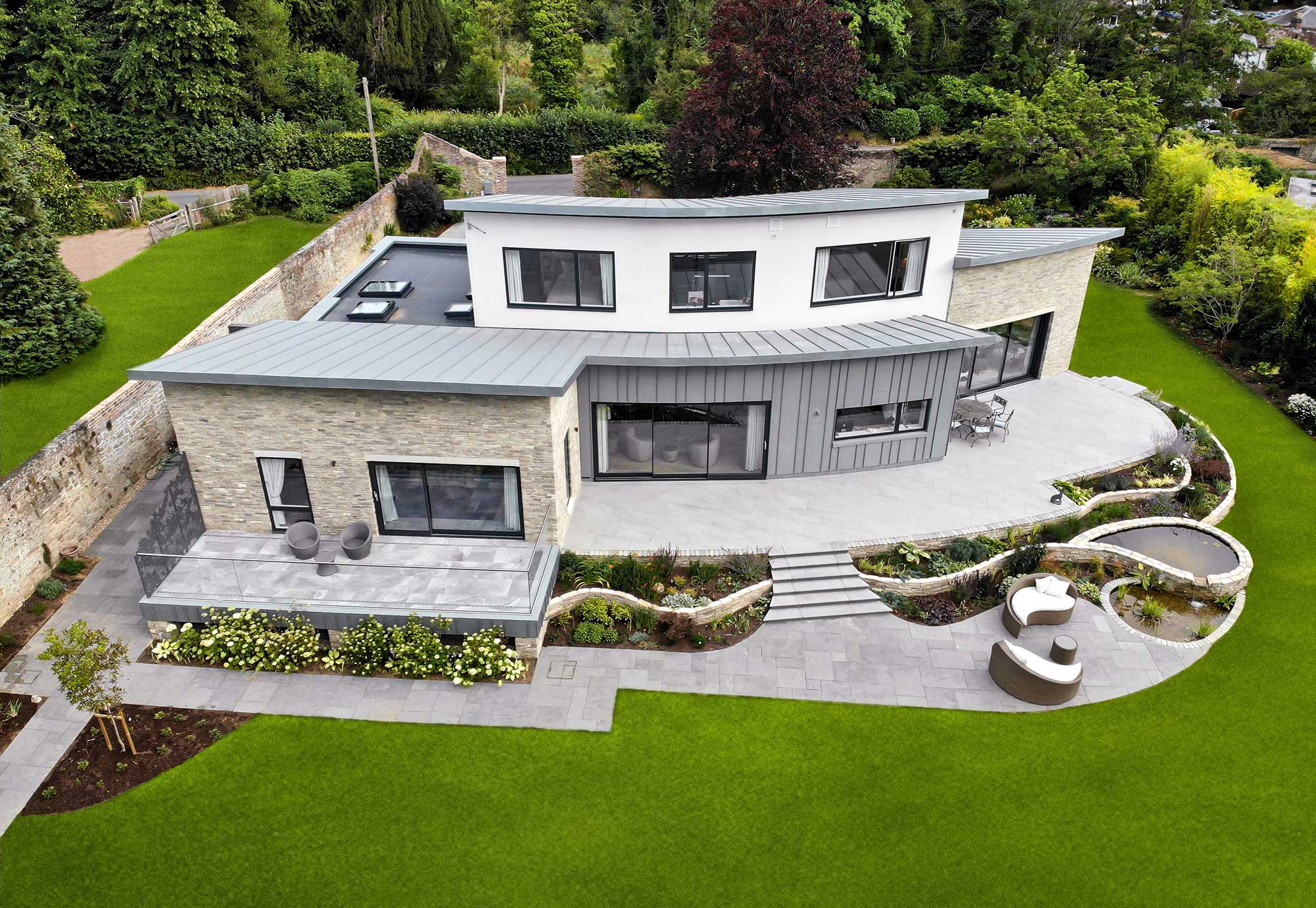 Modern zinc-clad house - Architect Elspeth Beard, buildt by KM Grant 
