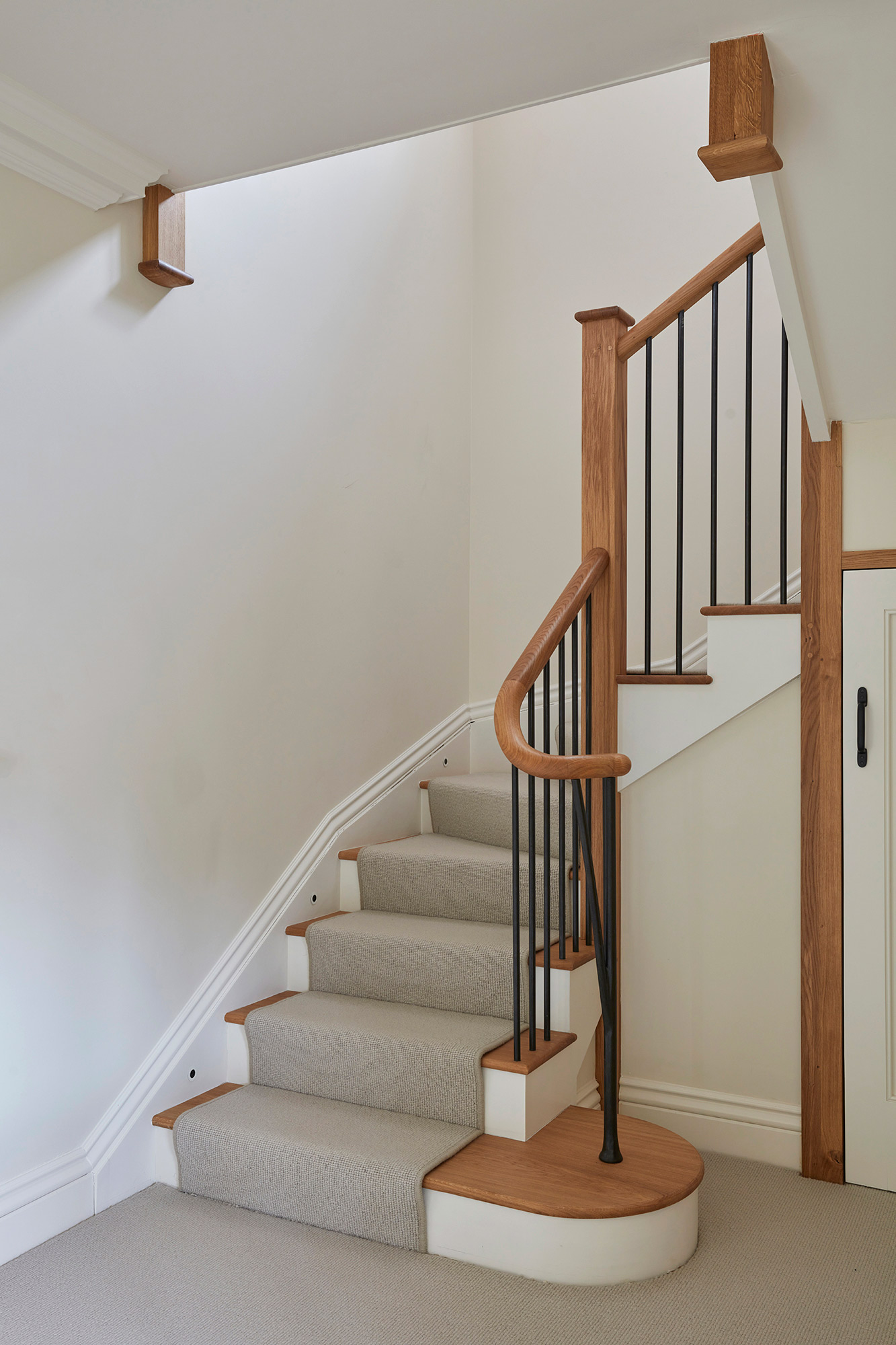Stairs to top floor - New build by KM Grant Surrey