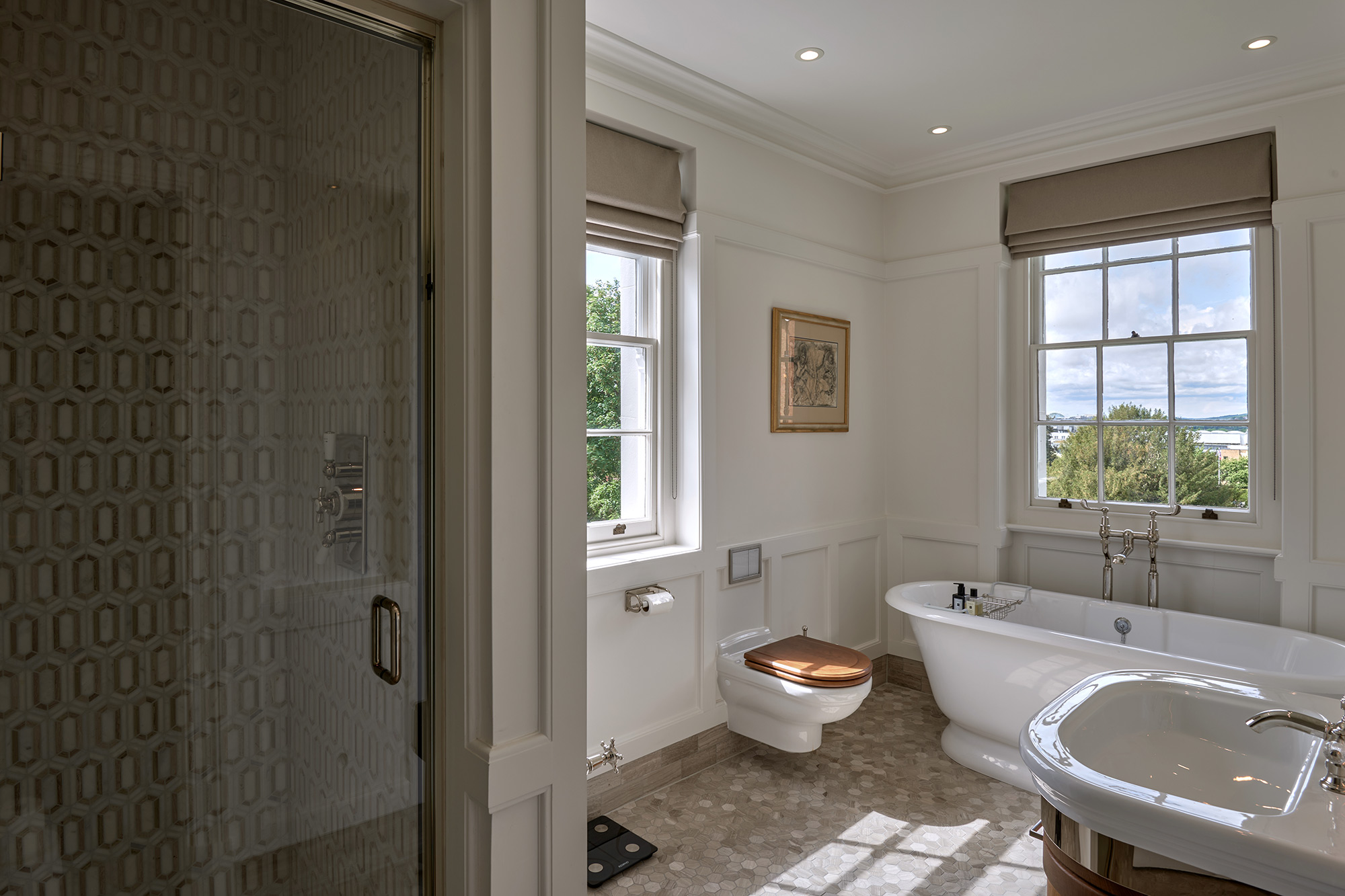 Interior bathroom - Georgian renovation and extension by KM Grant Guildford, Surrey
